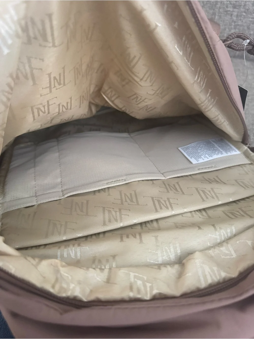 BRAND NEW THE NORTHFACE NEVER STOP DAYPACK BACKPACK IN COLOR LATTE